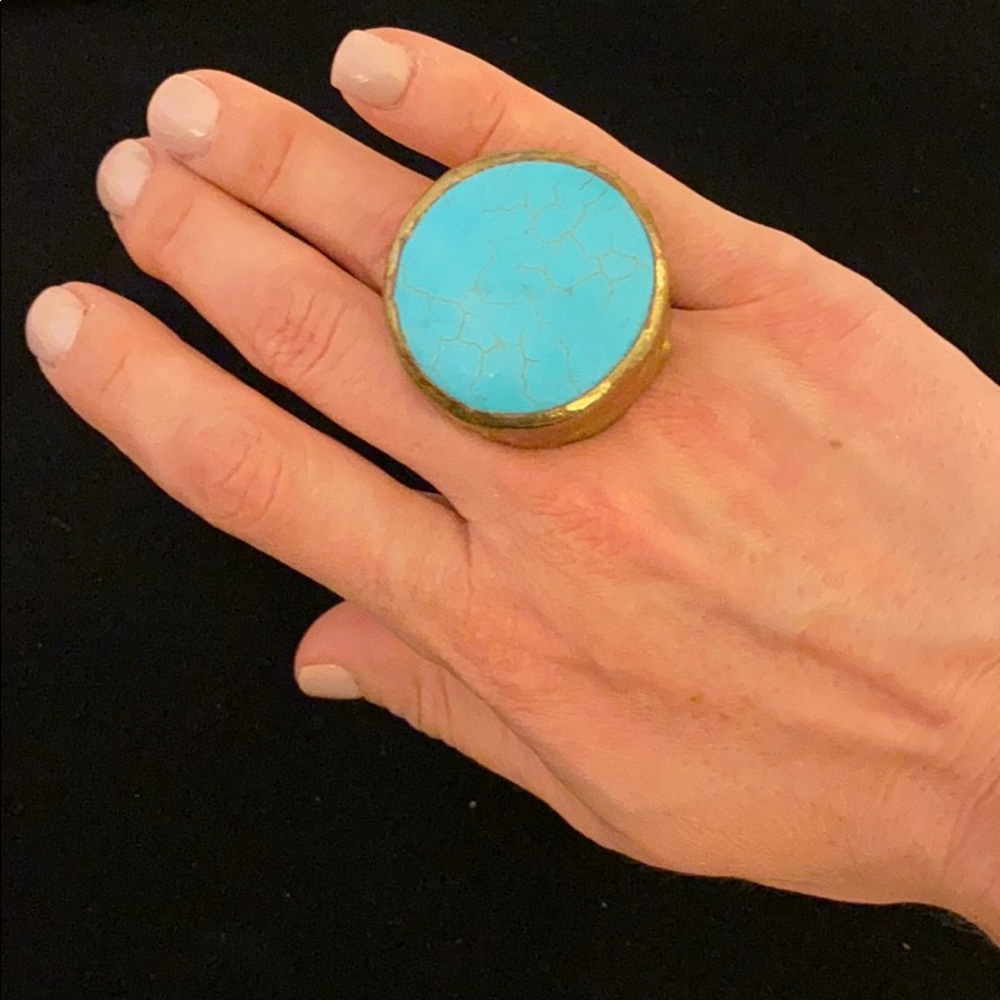 Boho handmade turquoise ring